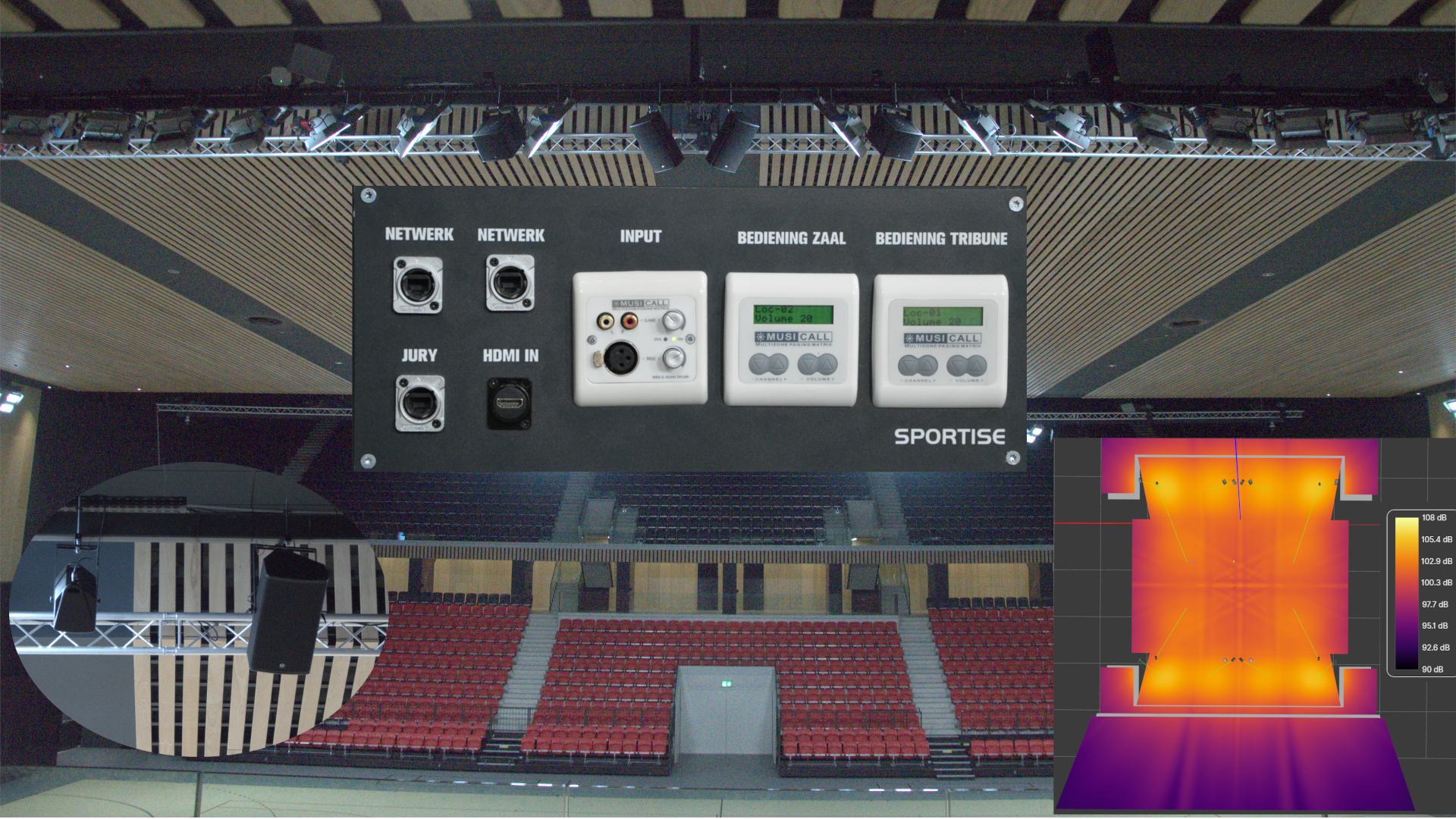 Audio Installatie Topsporthal Sportcampus Zuiderpark | VanMeel